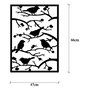 Wallity Tree Branch Birds Escultura de pared de metal negra
